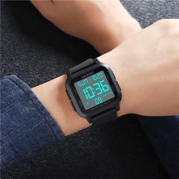 Fashion Men's Sports Watch LED Large Digital Waterproof Multifunction Wristwatch - Picture 8 of 10
